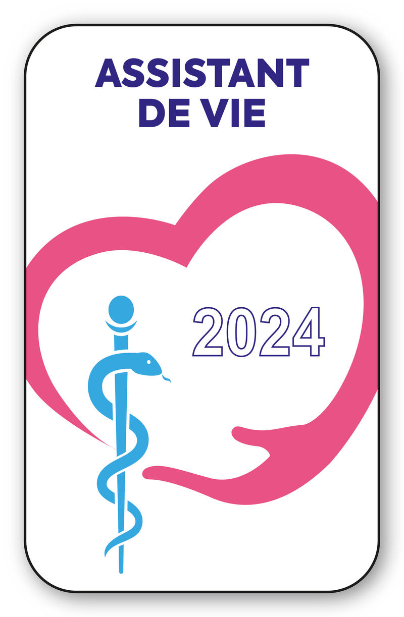 Autocollant Sticker - Vignette Caducée 2024 pour Pare Brise en Vitrophanie - V1