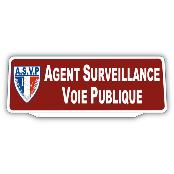 Clip Plaque Pare-Soleil ASVP Agent Surveillance Voie Publique Rétro-Réfléchissant