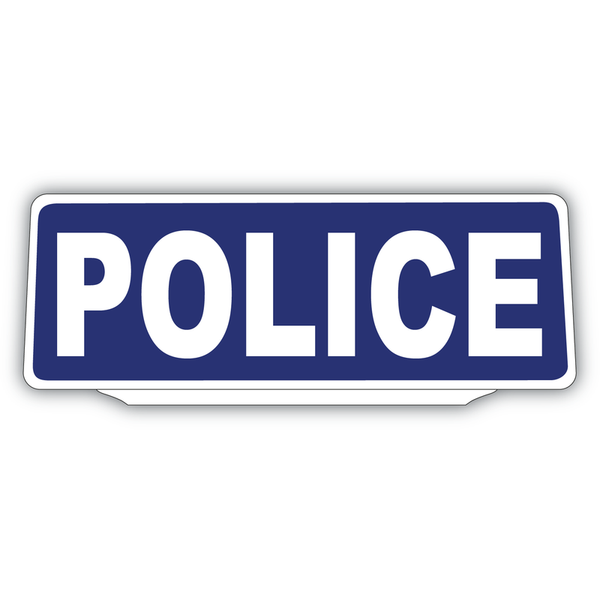 Clip Plaque Pare-Soleil Police Rétro-Réfléchissant Fond Bleu