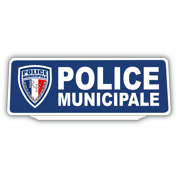 Clip Plaque Pare-Soleil Police Municipale avec Logo Rétro-Réfléchissant