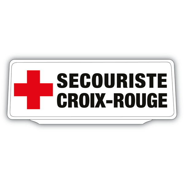 Clip Plaque Pare-Soleil Secouriste Croix Rouge Française Rétro-Réfléchissant
