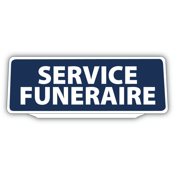 Clip Plaque Pare-Soleil Service Funéraire Rétro-Réfléchissant Bleu