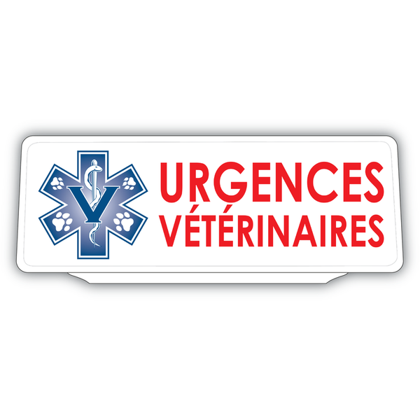 Clip Plaque Pare-Soleil Urgences Vétérinaires Rétro-Réfléchissant