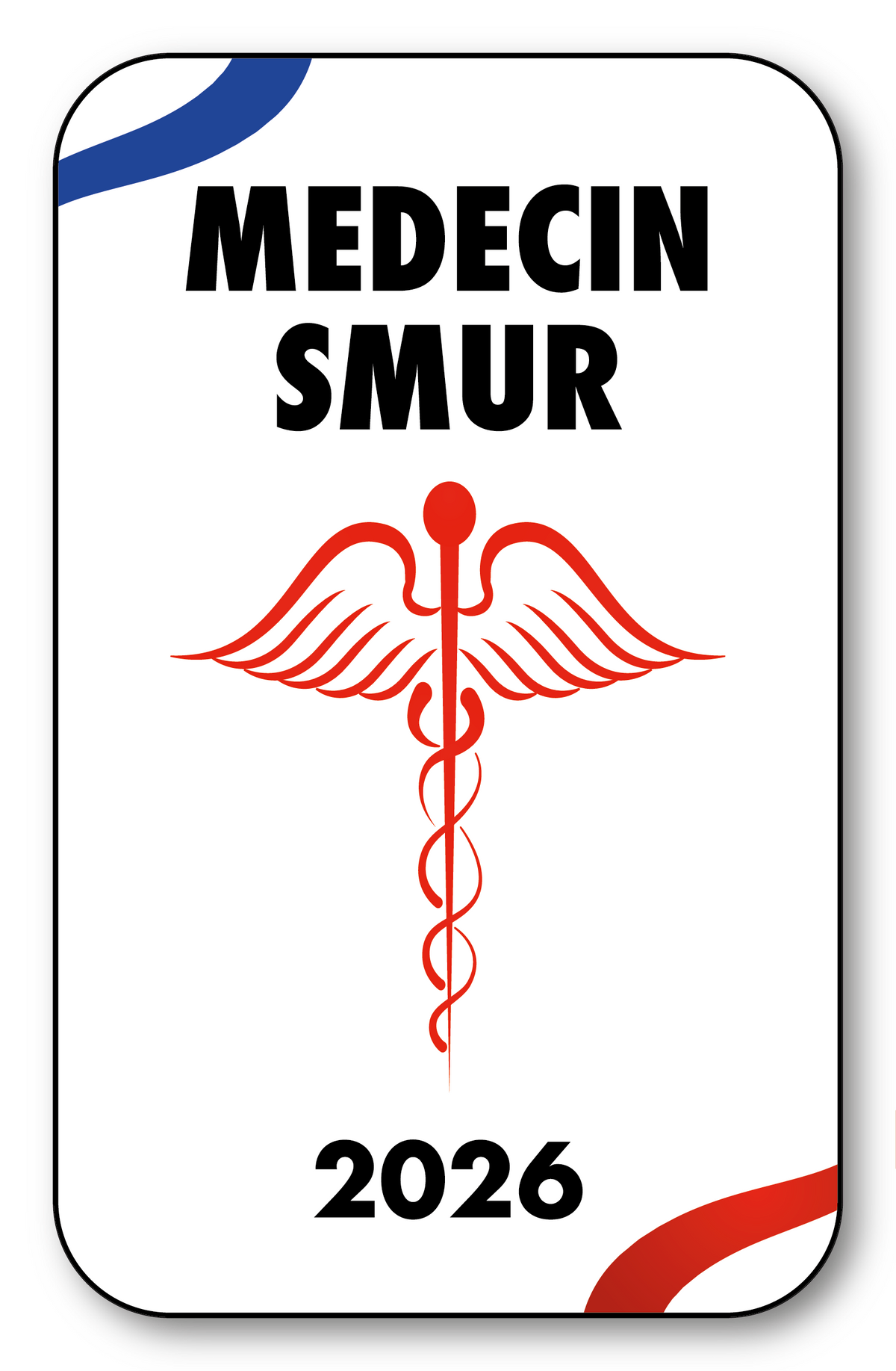 Aufkleber Caduceus 2023 Für Windschutzscheibe – Vitrophanie, 12x7,5 Cm, Für Medizinisches Personal