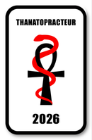 Sticker Sticker - Vignette Caducée 2023 Thanatopractor for Windshield in window sticker 