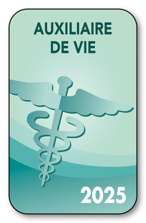 Autocollant Sticker - Vignette Caducée pour Pare Brise en Vitrophanie - Version 2