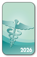 Autocollant Sticker - Vignette Caducée 2026 pour Pare Brise en Vitrophanie - V2