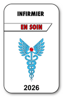 Autocollant Sticker - Vignette Caducée pour Pare Brise en Vitrophanie - Version 3