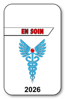 Autocollant Sticker - Vignette Caducée 2026 pour Pare Brise en Vitrophanie - V3