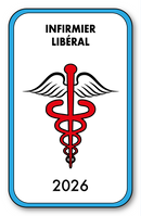 Autocollant Sticker - Vignette Caducée pour Pare Brise en Vitrophanie - Version 4