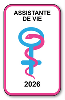 Autocollant Sticker - Vignette Caducée pour Pare Brise en Vitrophanie - Version 9