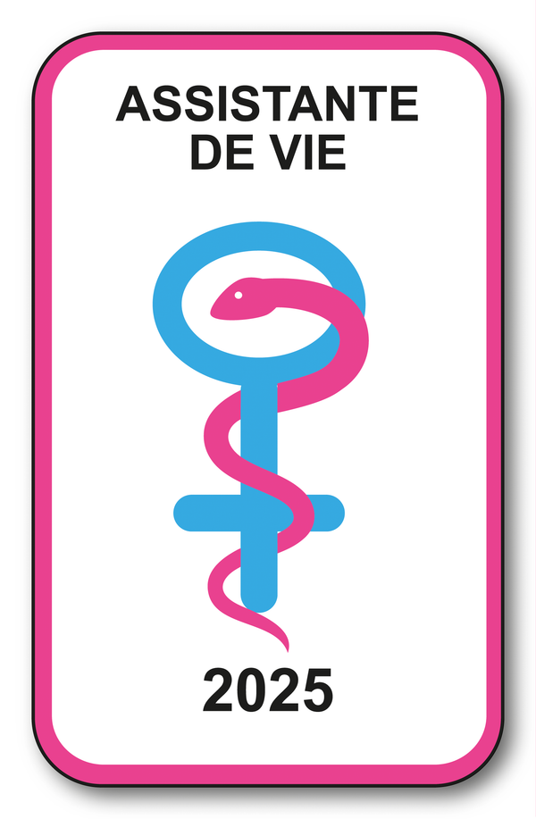 Autocollant Sticker - Vignette Caducée pour Pare Brise en Vitrophanie - Version 9