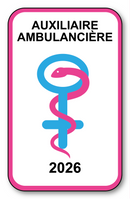 Autocollant Sticker - Vignette Caducée 2026 pour Pare Brise en Vitrophanie - V9