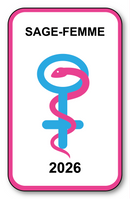 Autocollant Sticker - Vignette Caducée 2026 pour Pare Brise en Vitrophanie - V9