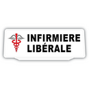 Clip Plaque Pare-Soleil Voiture Infirmière Libéral Rétro-Réfléchissant