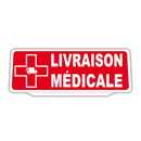 Clip Plaque Pare-Soleil Voiture Livraison Médicale Rétro-Réfléchissant