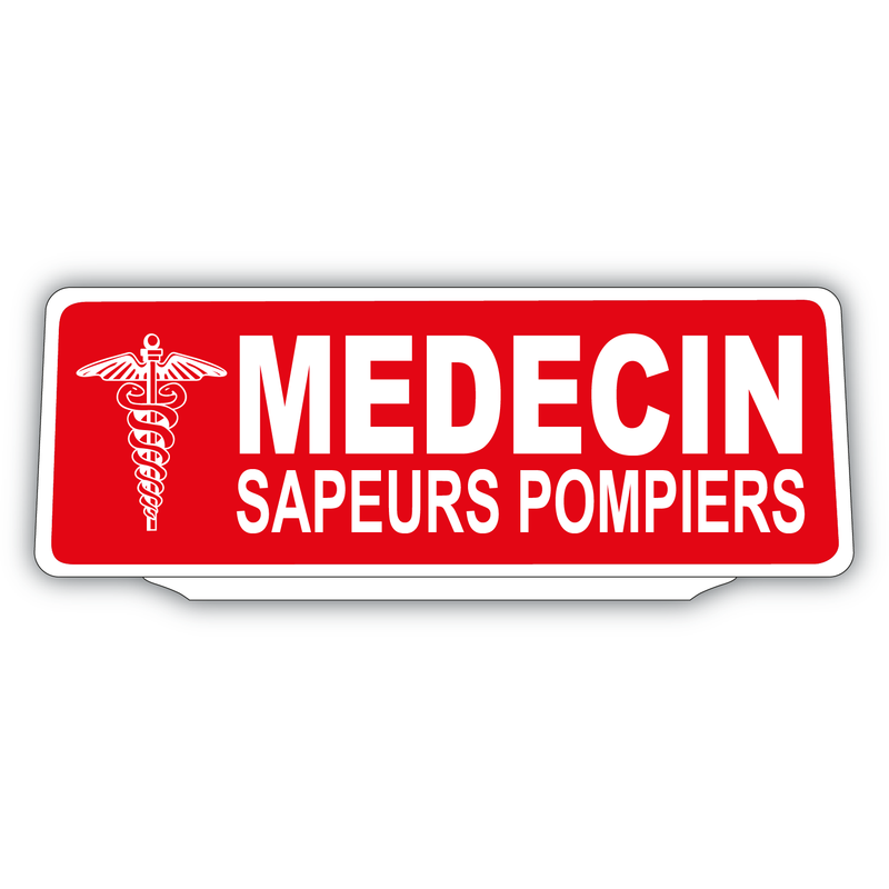 Clip Plaque Pare-Soleil Médecin Pompiers Rétro-Réfléchissant Rouge Clip Plaque Pare-Soleil Médecin Pompiers Rétro-Réfléchissant Rouge