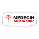 Clip Plaque Pare-Soleil Voiture Médecin Soins en cours Rétro-Réfléchissant