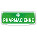 Clip Plaque Pare-Soleil Voiture Pharmacienne Rétro-Réfléchissant