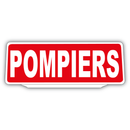 Clip Plaque Pare-Soleil Pompiers Rétro-Réfléchissant