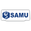 Clip Plaque Pare-Soleil SAMU avec caducée Rétro-Réfléchissant