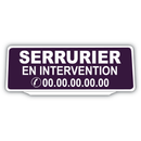 Clip Plaque Pare-Soleil Serrurier en intervention Rétro-Réfléchissant à Personnaliser