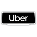 Clip Plaque Pare-Soleil Uber Rétro-Réfléchissant Fond Noir