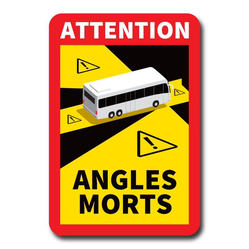 Sticker Decals Attention Danger Blind Angles Compulsory