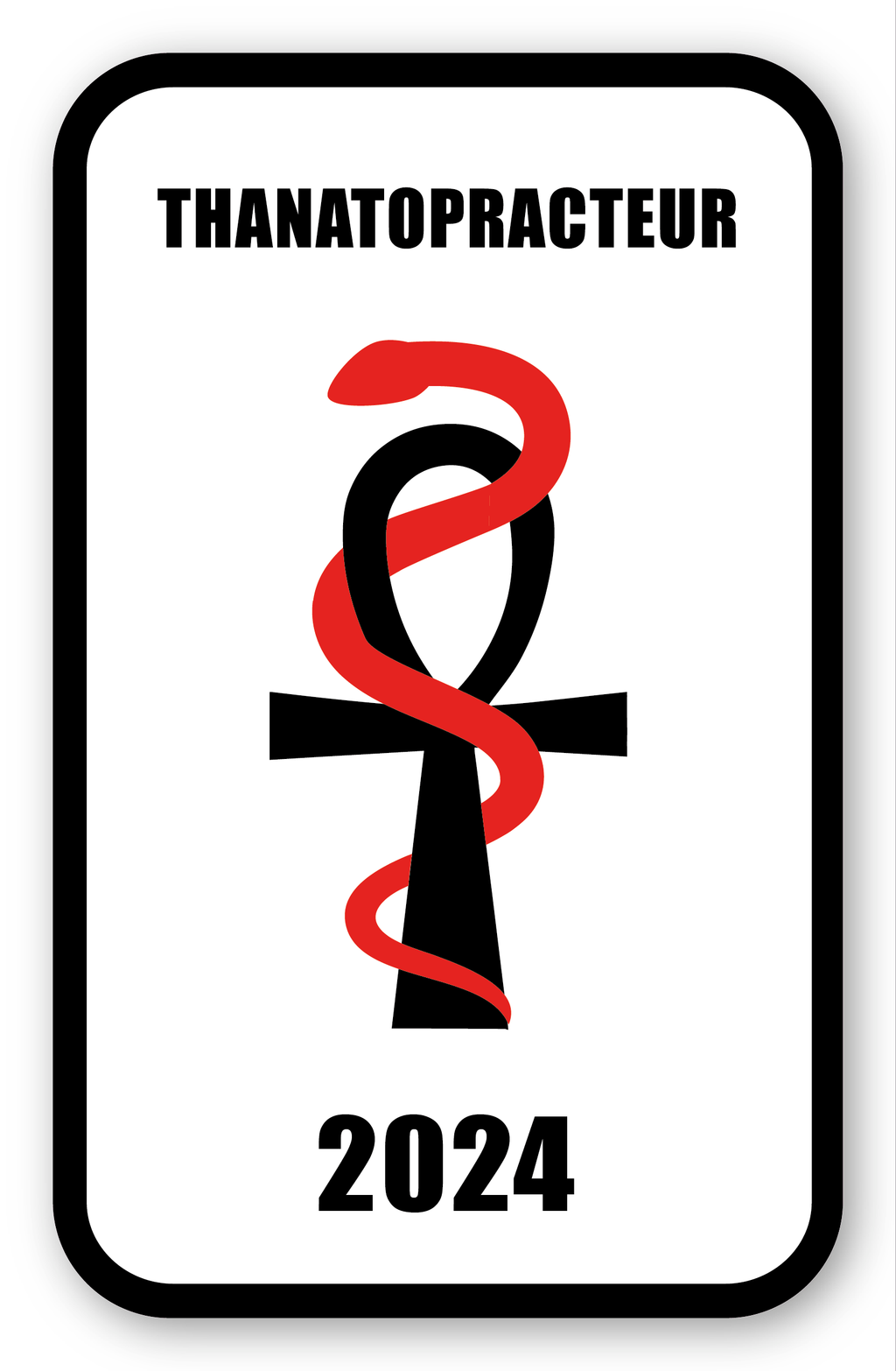 Autocollant Sticker - Vignette Caducée 2024 pour Pare Brise en Vitrophanie  - V4