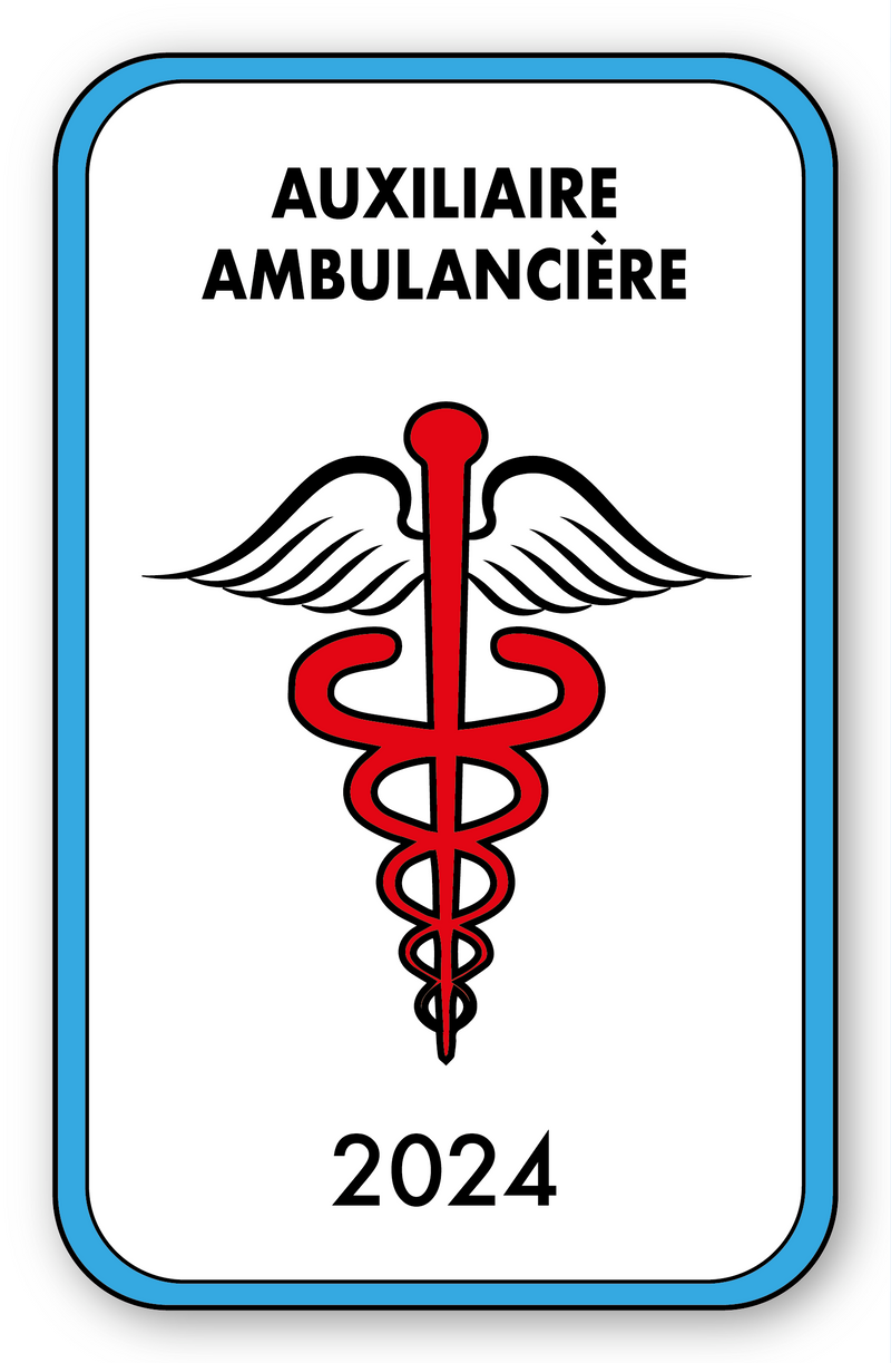 Adhésif «Ambulancier» avec caducée