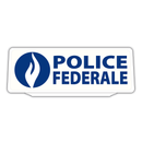 Clip Plaque Pare-Soleil Belge Voiture Polizia federale Rétro-Réfléchissant