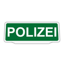 Clip Klemmschild Einsatzschild für die Sonnenblende | Dienstschild | Polizei Retroreflektierend