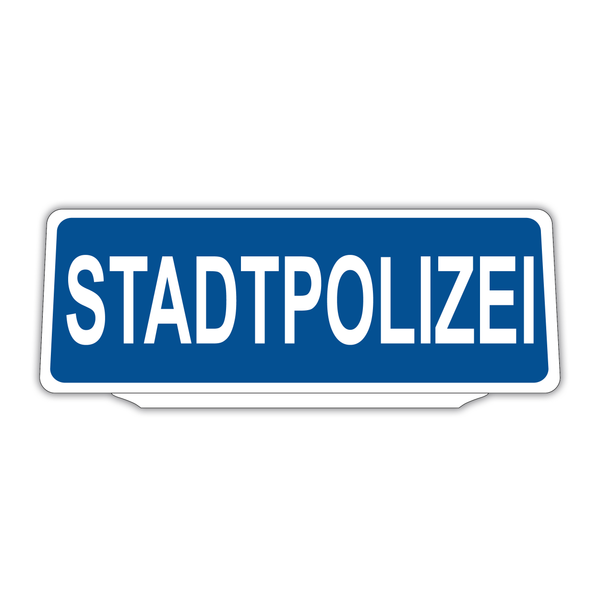 Clip Klemmschild Einsatzschild für die Sonnenblende | Dienstschild | Stadtpolizei Retroreflektierend