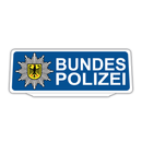 Clip Klemmschild Einsatzschild für die Sonnenblende | Dienstschild | Bundespolizei Retroreflektierend