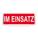 Clip Klemmschild Einsatzschild für die Sonnenblende | Dienstschild | Im Einsatz Retroreflektierend