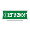 Clip Klemmschild Einsatzschild für die Sonnenblende | Dienstschild | Rettungsdienst Retroreflektierend