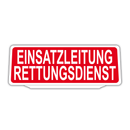Clip Klemmschild Einsatzschild für die Sonnenblende | Dienstschild | Einsatzleitung Rettungsdienst Retroreflektierend