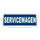 Clip Klemmschild Einsatzschild für die Sonnenblende | Dienstschild | Servicewagen Retroreflektierend