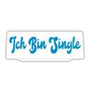 Clip Klemmschild Einsatzschild für die Sonnenblende | Dienstschild | Ich Bin Single Retroreflektierend