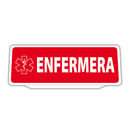 Clip Panel Plástico Visiera Parasol Para Coche Enfermera Retroreflective Rojo