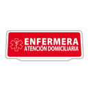 Clip Panel Plástico Visiera Parasol Para Coche Enfermera Atención Domiciliaria Retroreflective Rojo