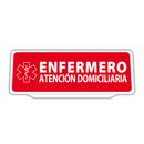 Clip Panel Plástico Visiera Parasol Para Coche Enfermero Atención Domiciliaria Retroreflective Rojo