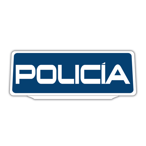 Clip Panel Plástico Visiera Parasol Para Coche Policía Retroreflective Azul