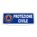 Clip Pannello in plastica per Visiera parasole Auto Protezione Civile Riflettente Blu