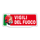 Clip Pannello in plastica per Visiera parasole Auto Vigili del Fuoco Riflettente Rosso Versione 2