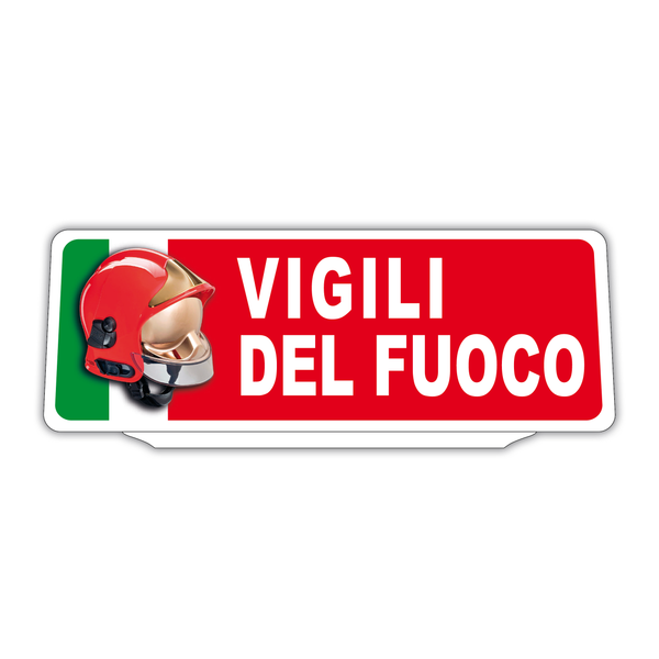 Clip Pannello in plastica per Visiera parasole Auto Vigili del Fuoco Riflettente Rosso Versione 2