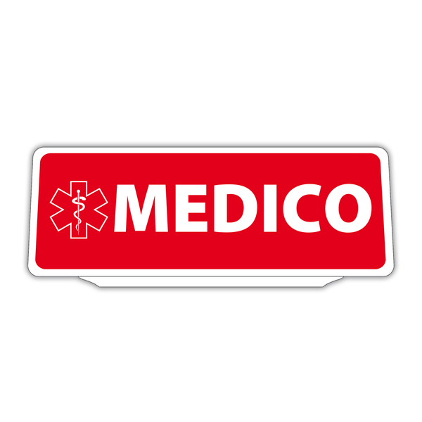 Clip Pannello in plastica per Visiera parasole Auto Medico Riflettente Rosso Versione 2
