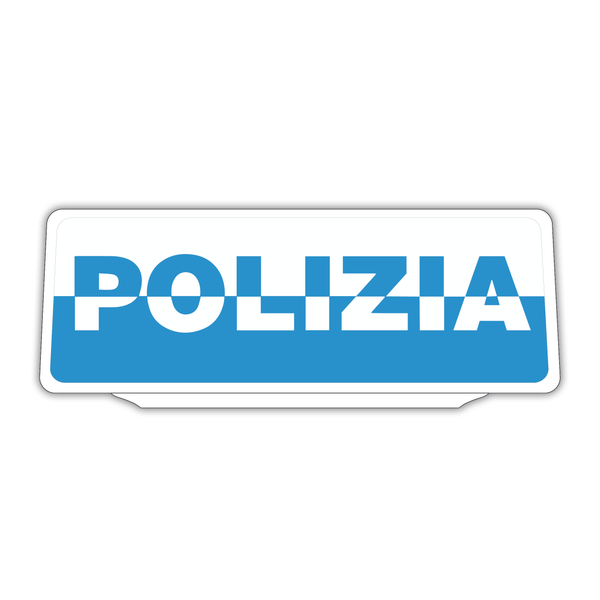 Clip Pannello in plastica per Visiera parasole Auto Polizia Riflettente Blu Versione 2