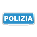 Clip Pannello in plastica per Visiera parasole Auto Polizia Riflettente Blu