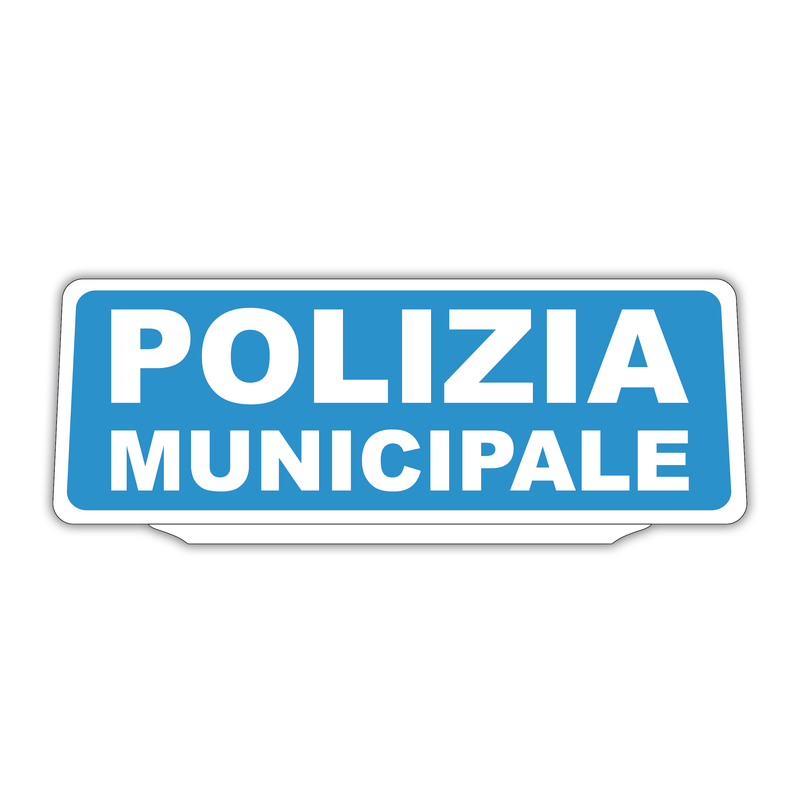 Clip Pannello in plastica per Visiera parasole Auto Polizia Municipale Riflettente Blu